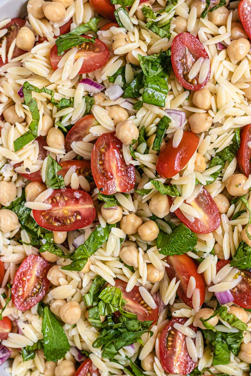 Orzo Salad in bowl