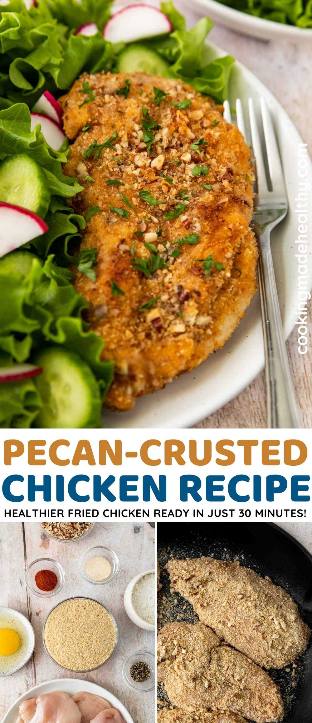Pecan-Crusted Chicken collage