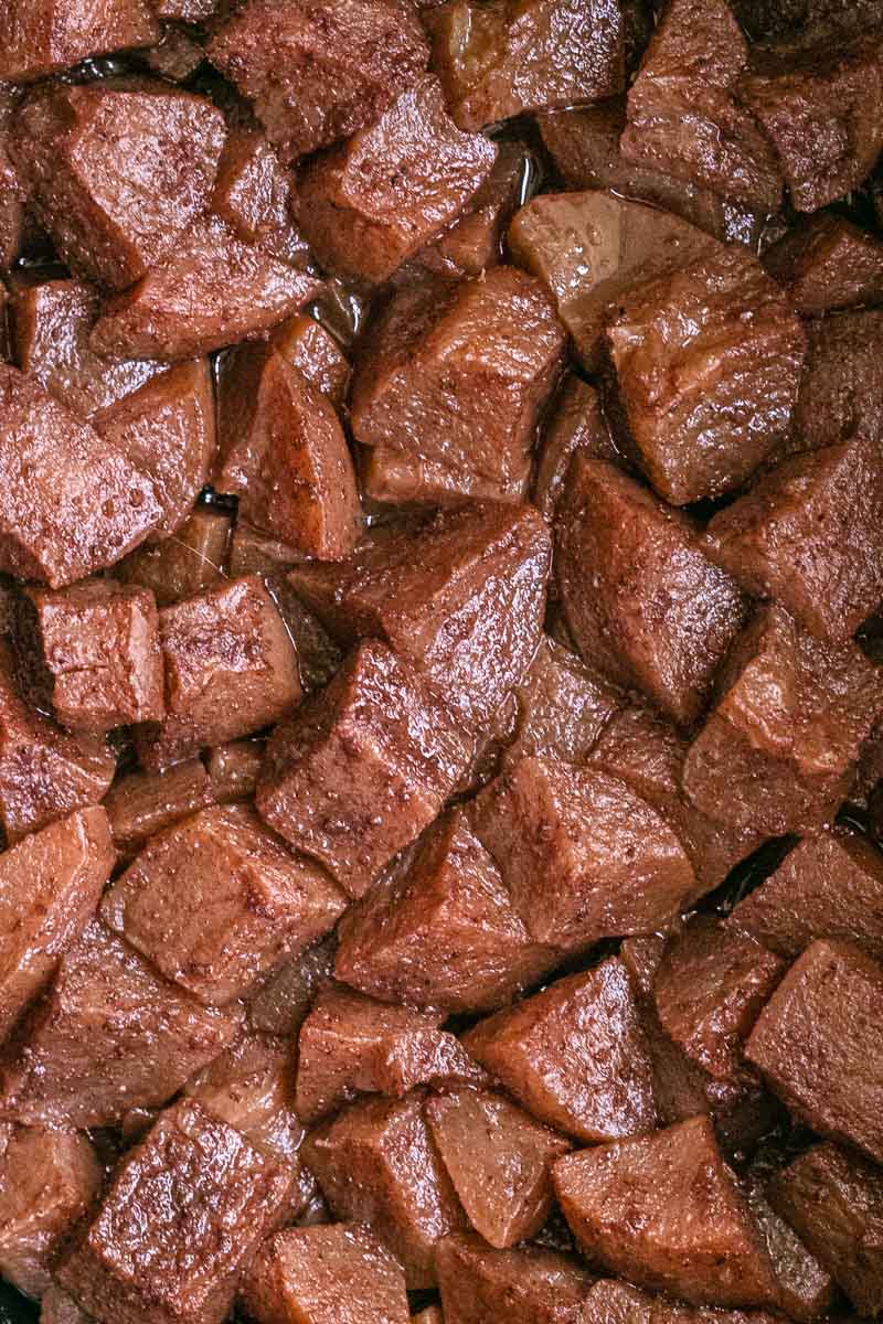 Apple Butter cooked apples close up