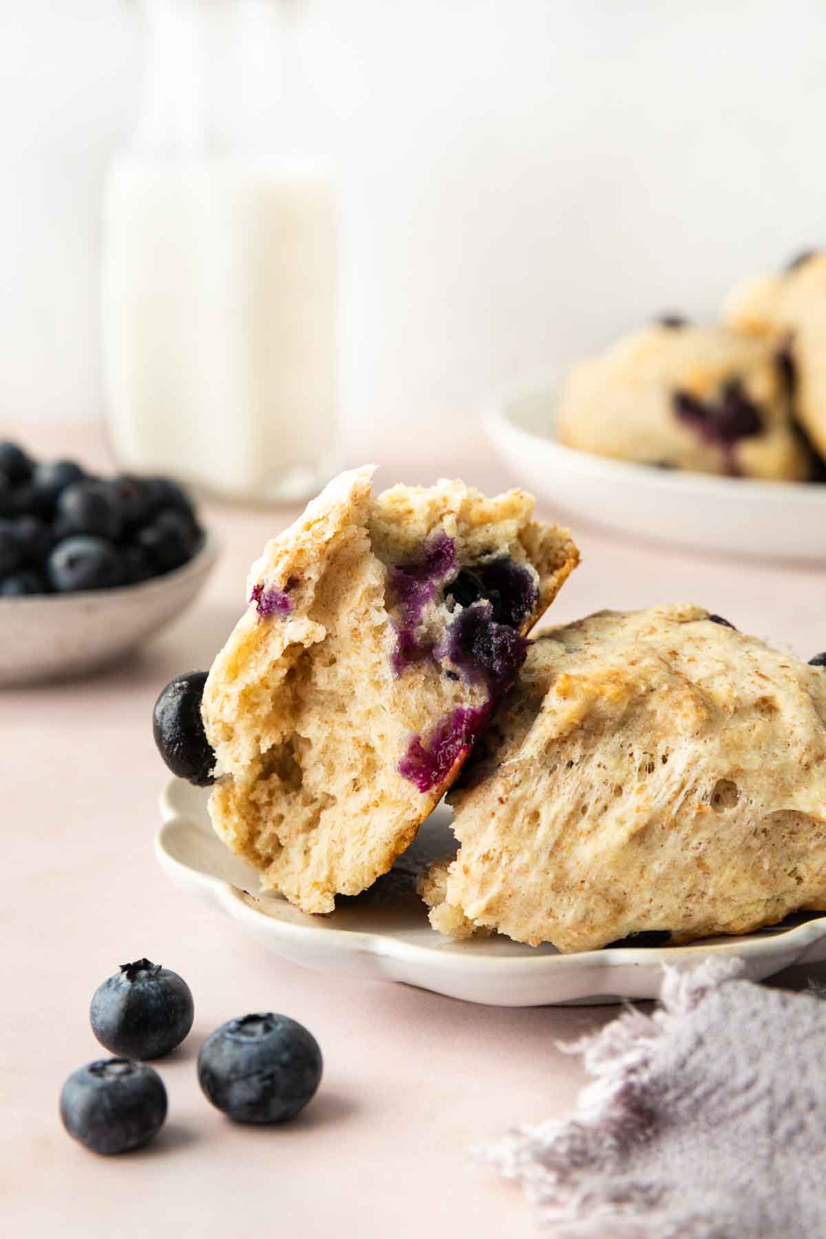 Blueberry Scones on plate