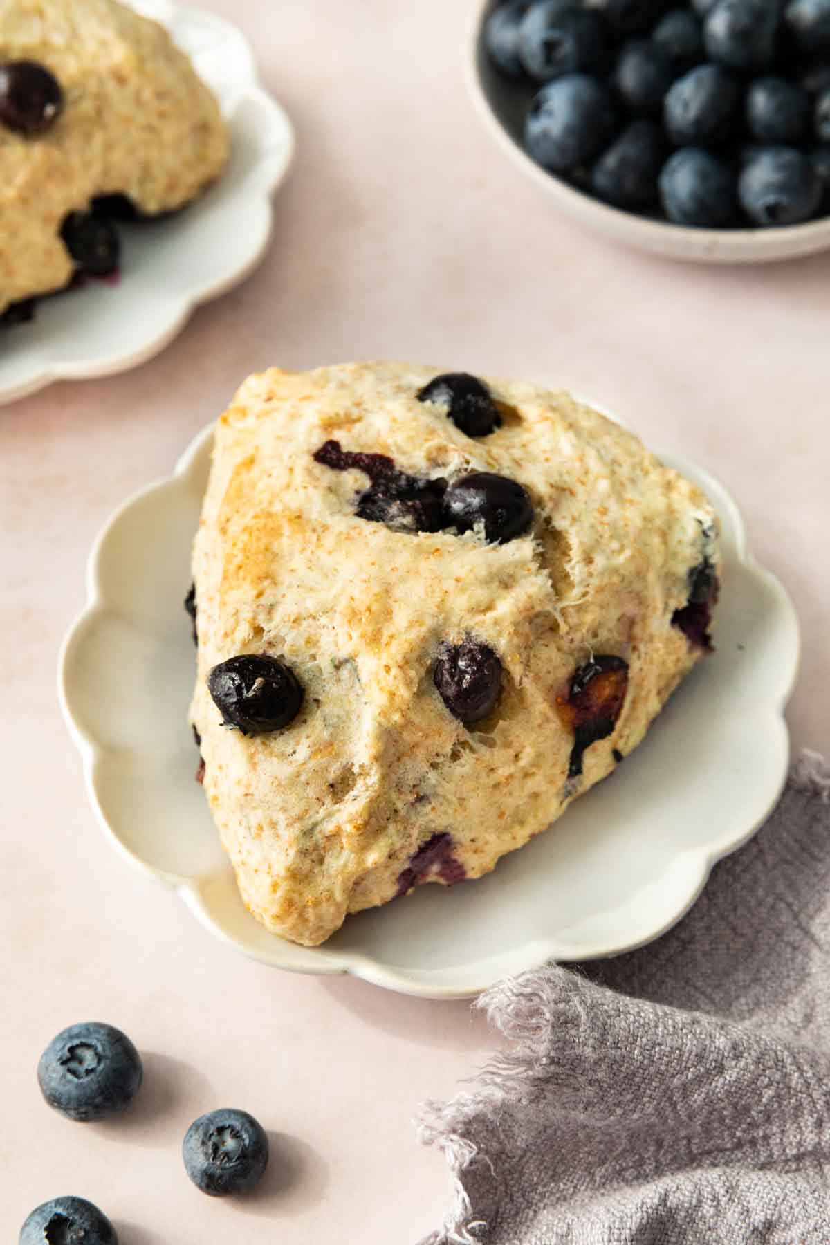 Blueberry Scone on plate