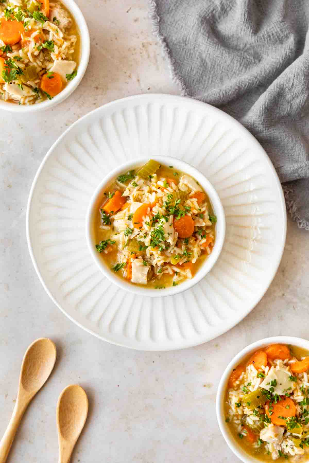 Chicken Rice Soup in bowl