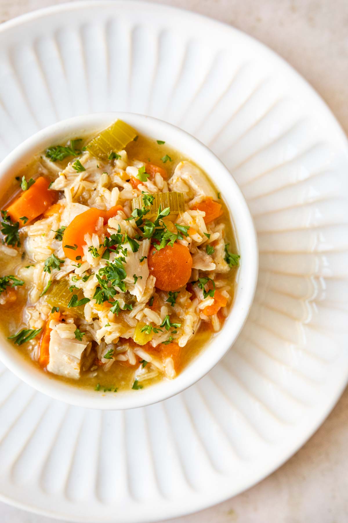 Chicken Rice Soup in bowl