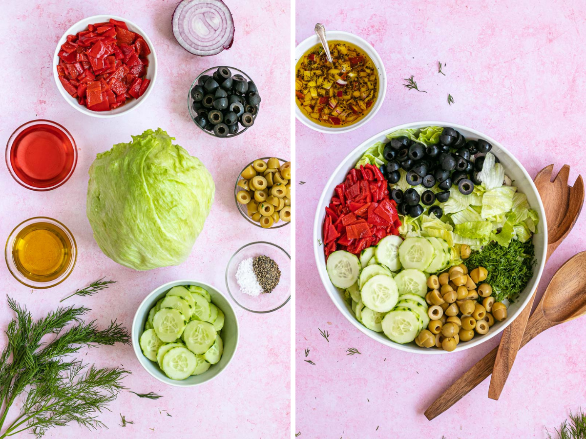 Chopped Salad Collage