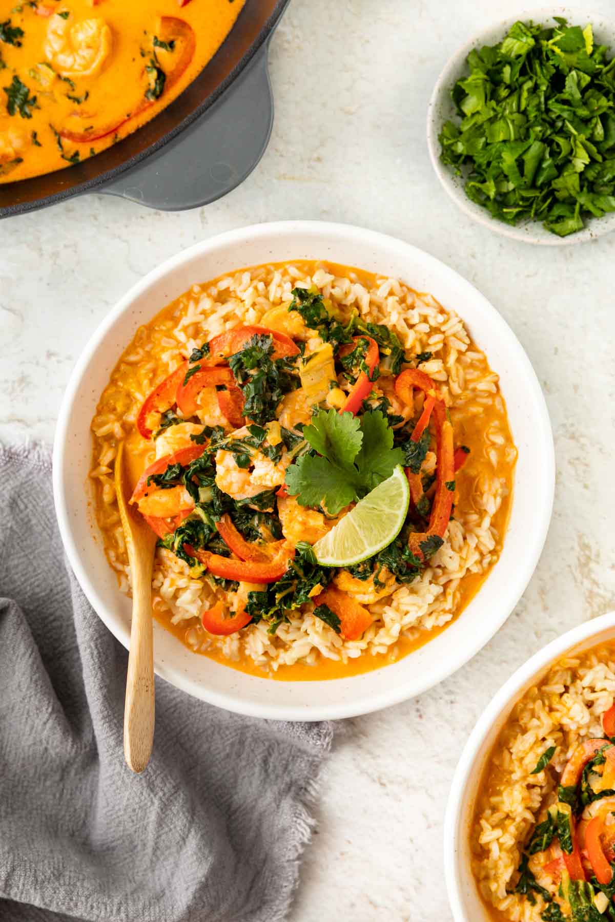 Coconut Shrimp Curry in bowl
