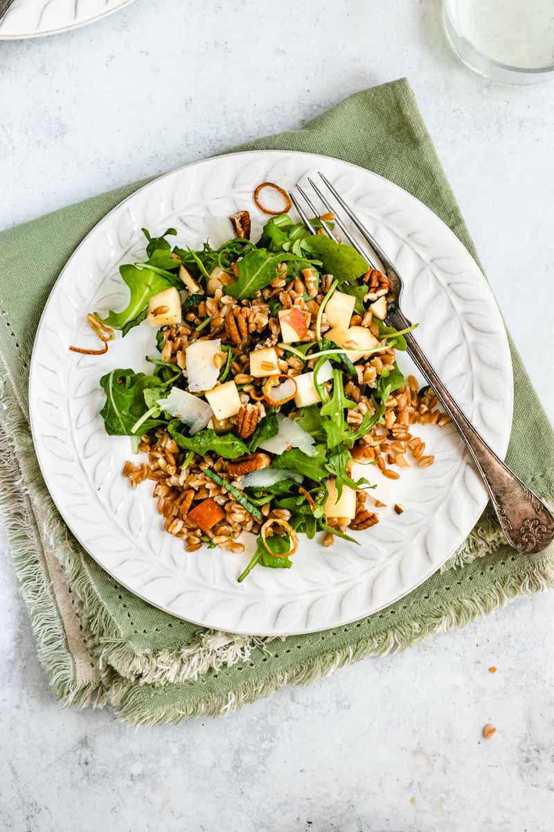 Farro Salad on a plate