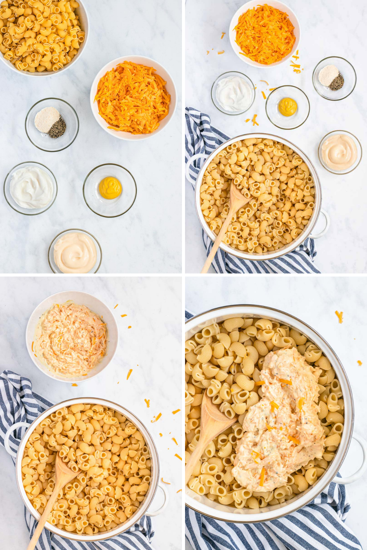 Healthy Creamy Macaroni and Cheese Collage 