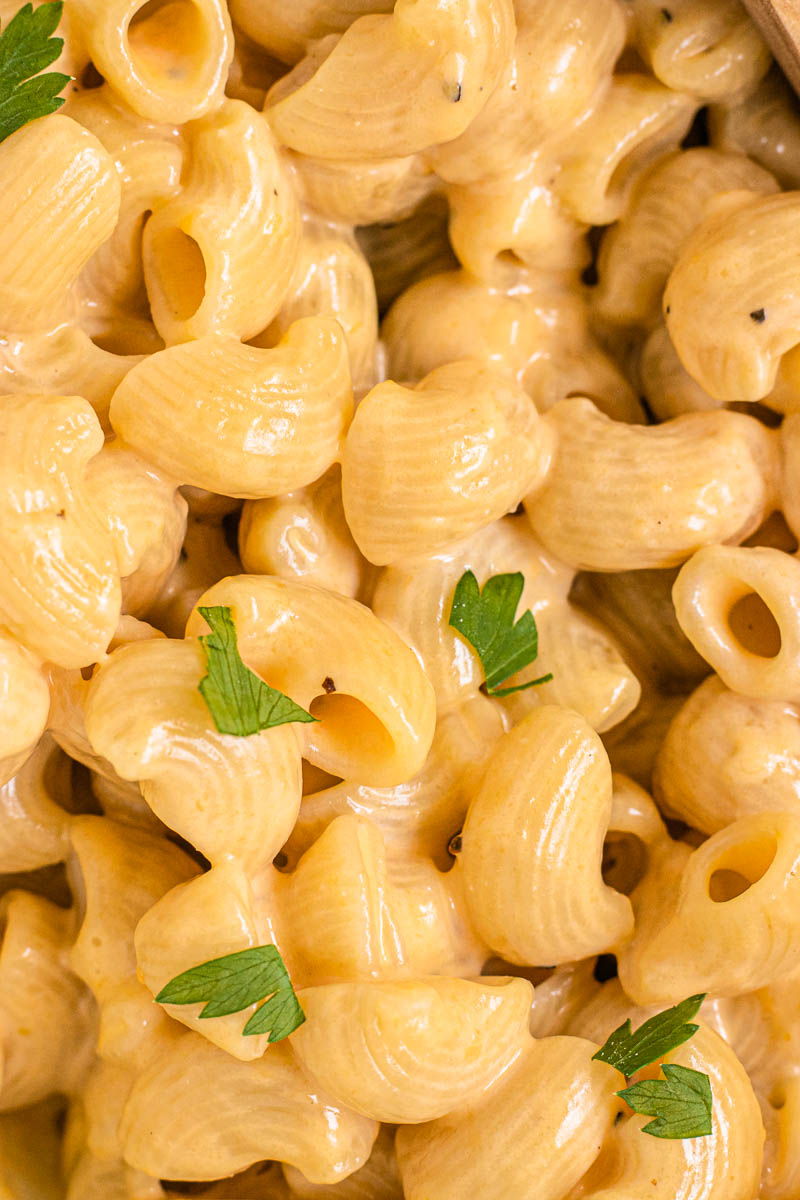 Healthy Macaroni and Cheese up close