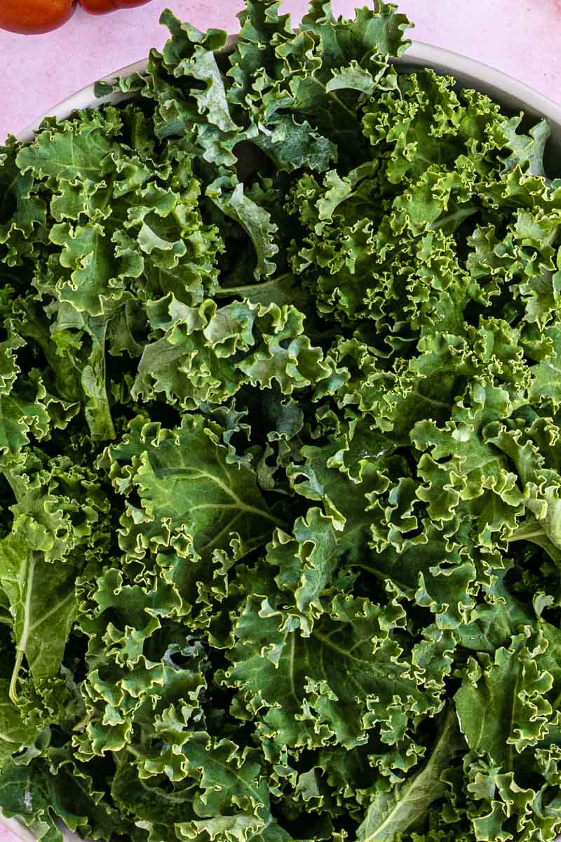 Close up of kale lettuce 