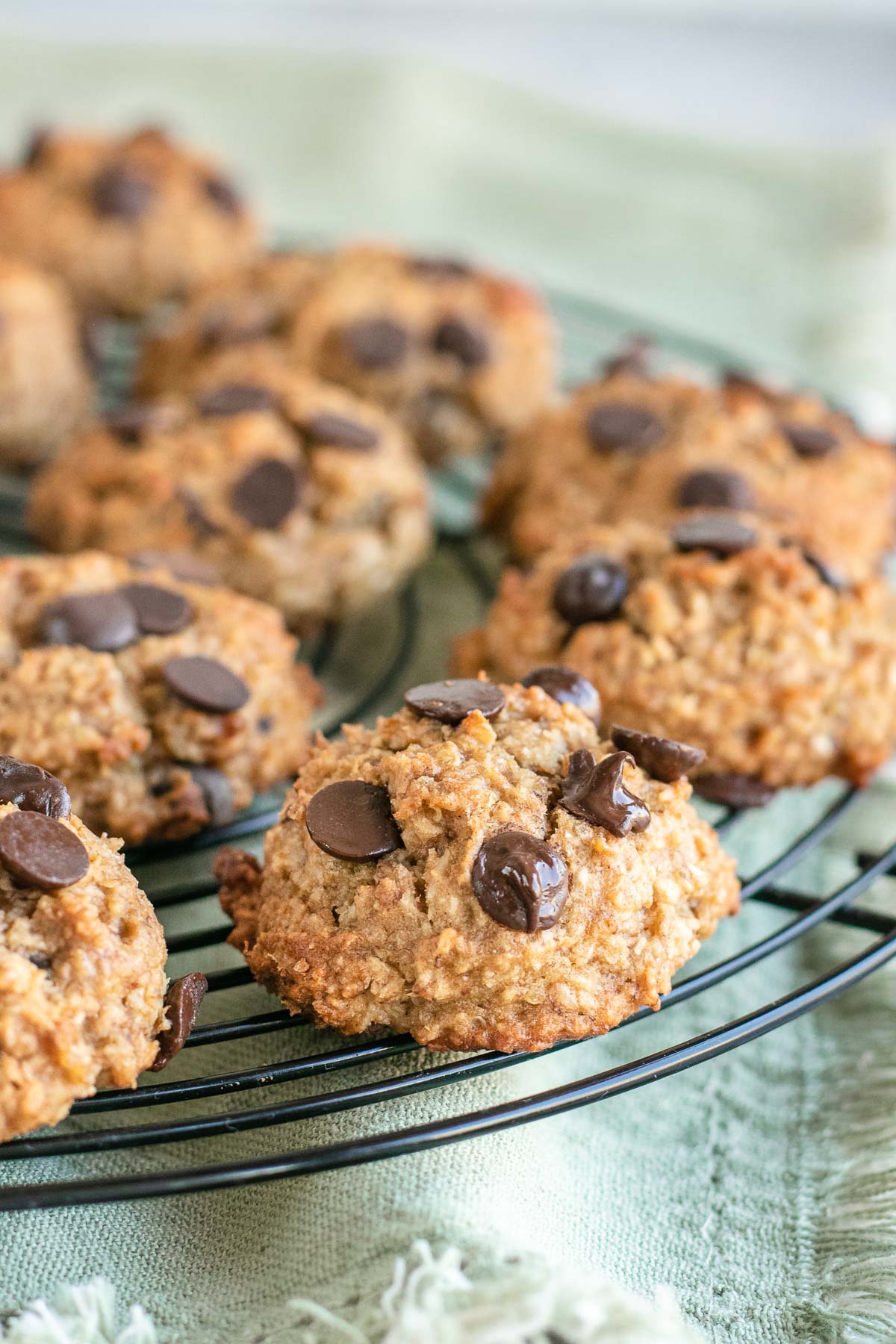 Quinoa-Cookies resting on cooling rack