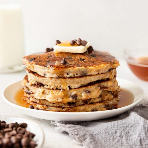 Whole Wheat Chocolate Chip Pancakes Recipe - Cooking Made Healthy