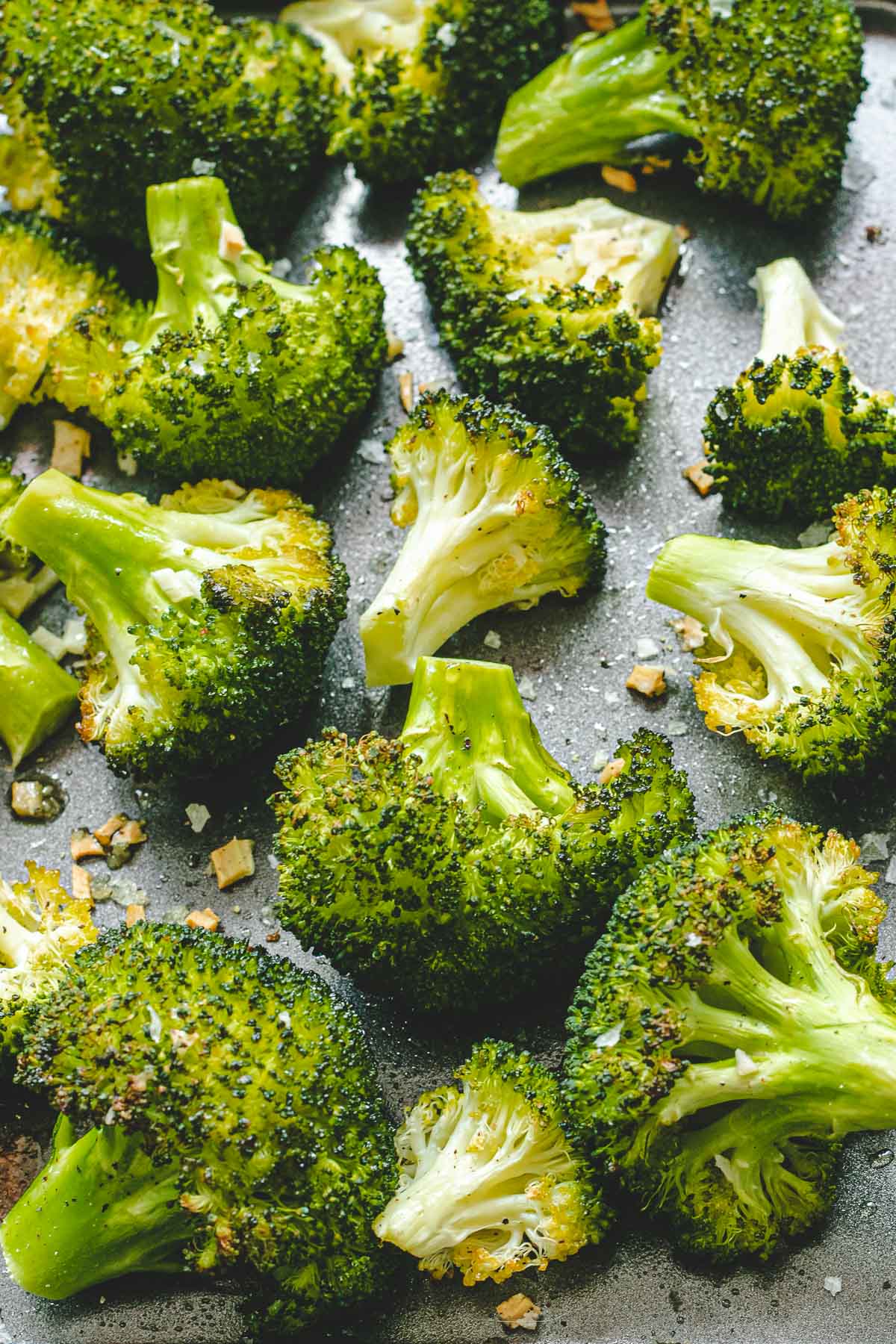 Roasted Broccoli with Garlic up close