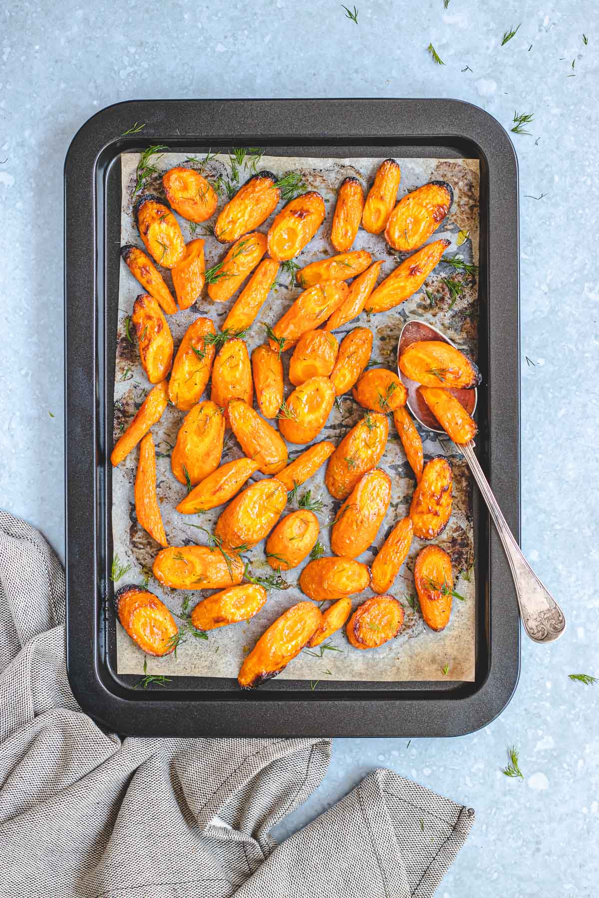 Roasted Carrots in pan