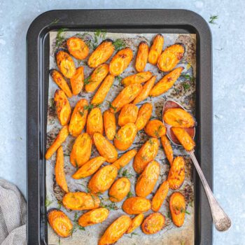 Roasted Carrots in pan