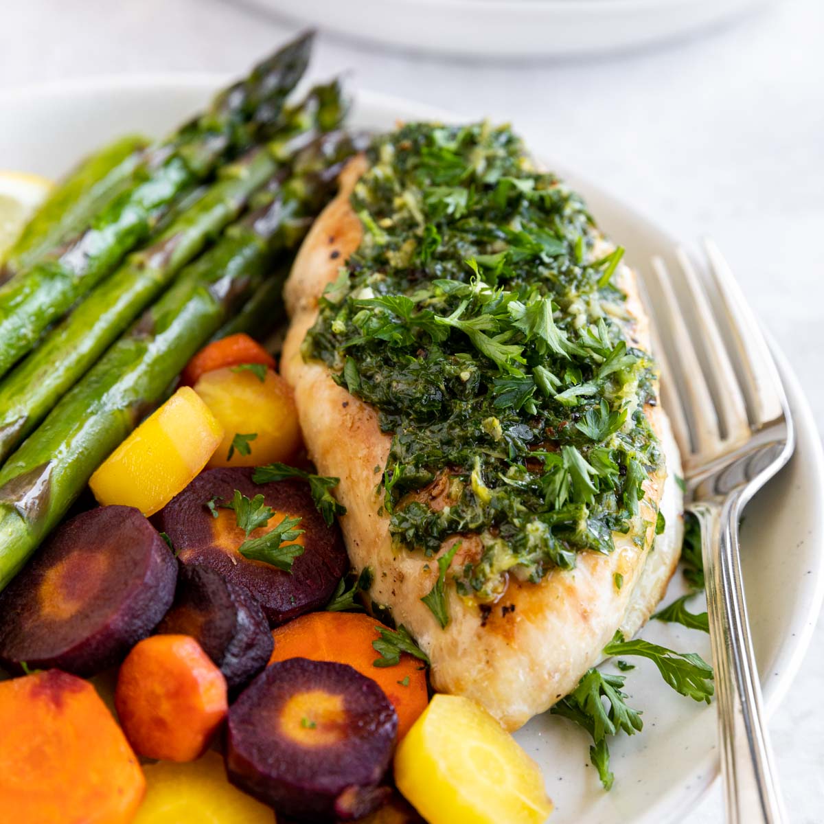 Roasted Chicken with Fresh Lemon Garlic Herb Sauce Recipe Cooking