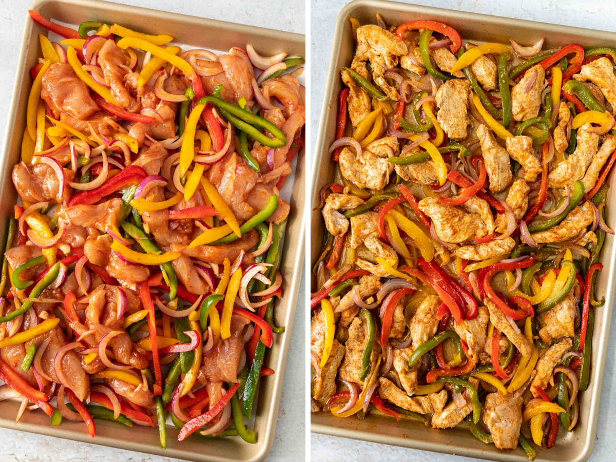 Baked Chicken Fajitas Collage