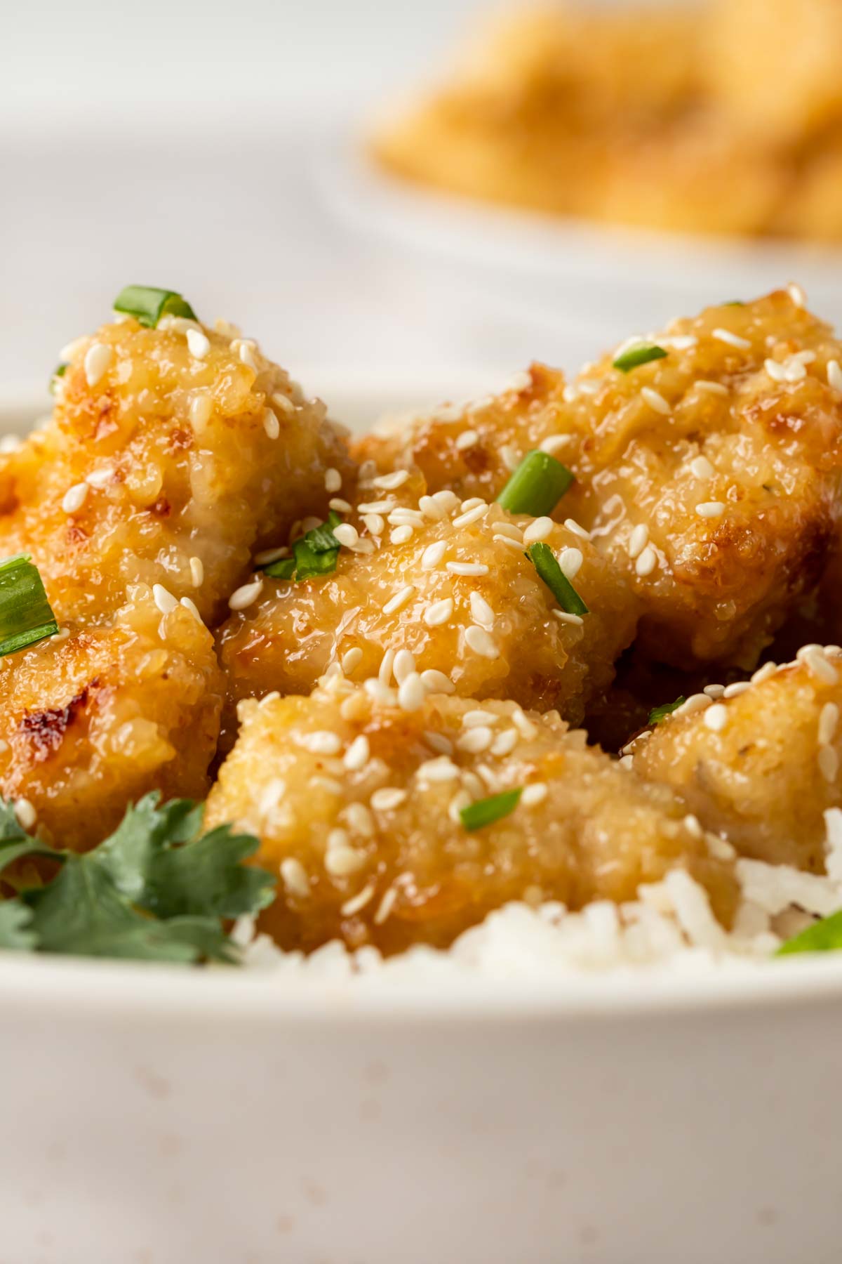  Baked Chinese Honey Chicken in a bowl