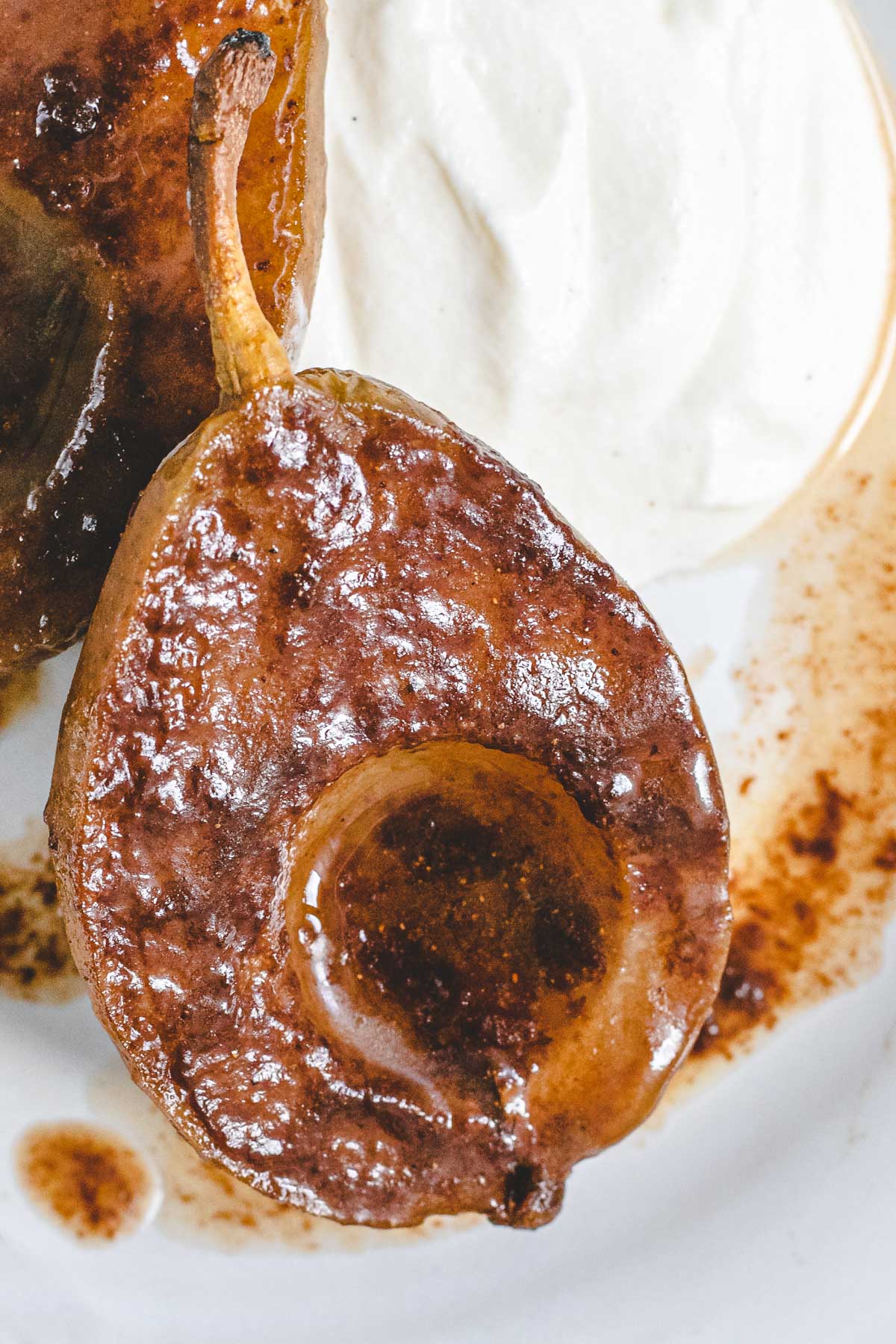 Baked Pears up close