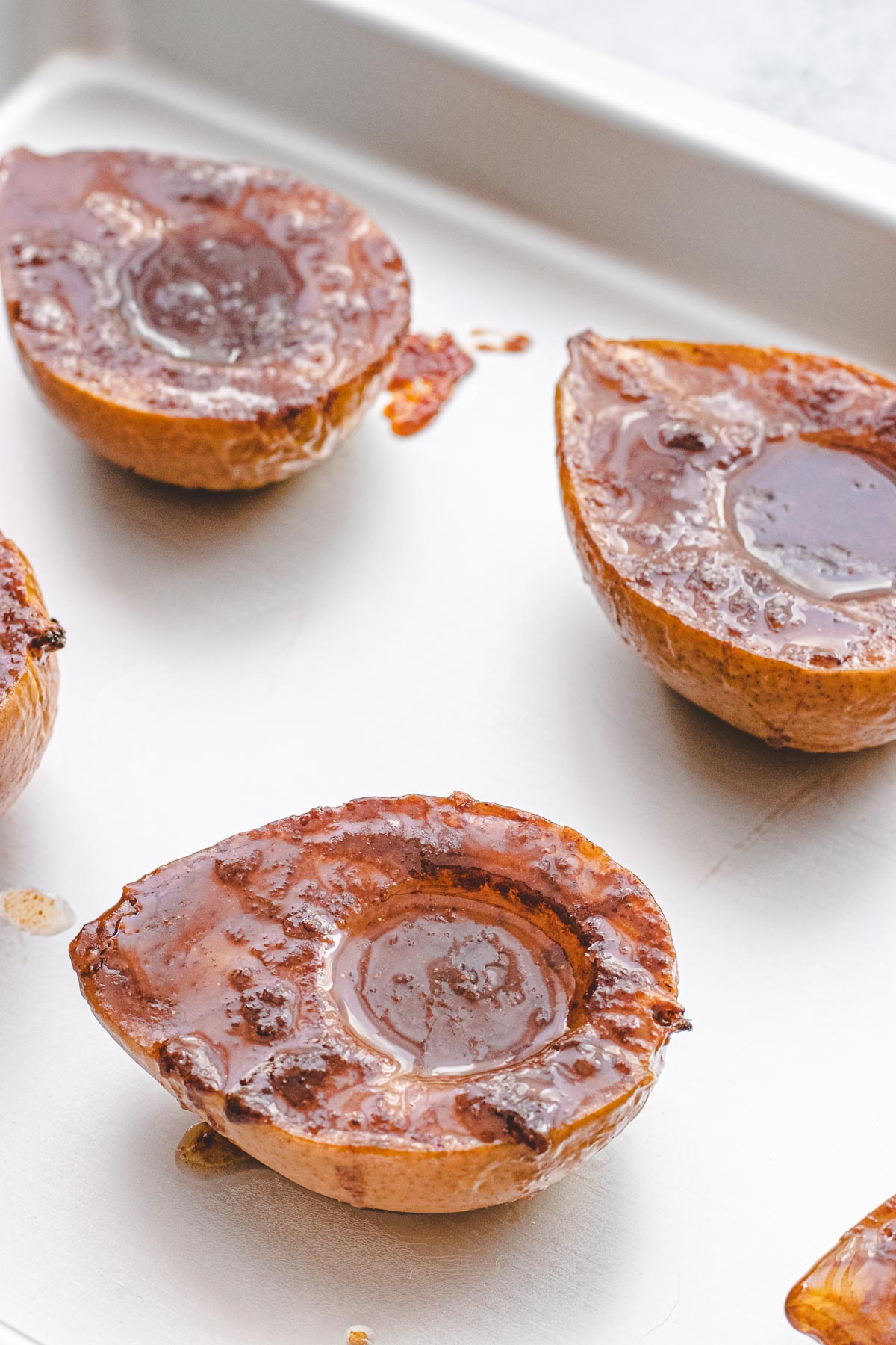 Baked Pears on baking sheet pan