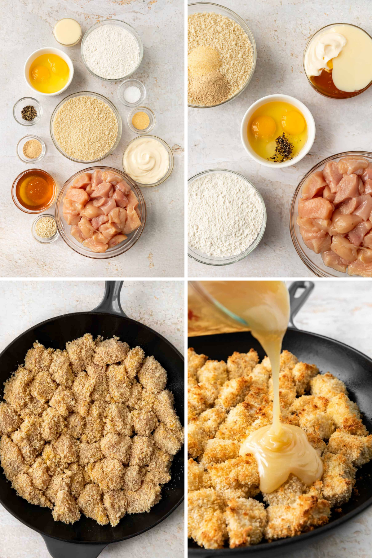 Baked Chinese Honey Chicken Collage