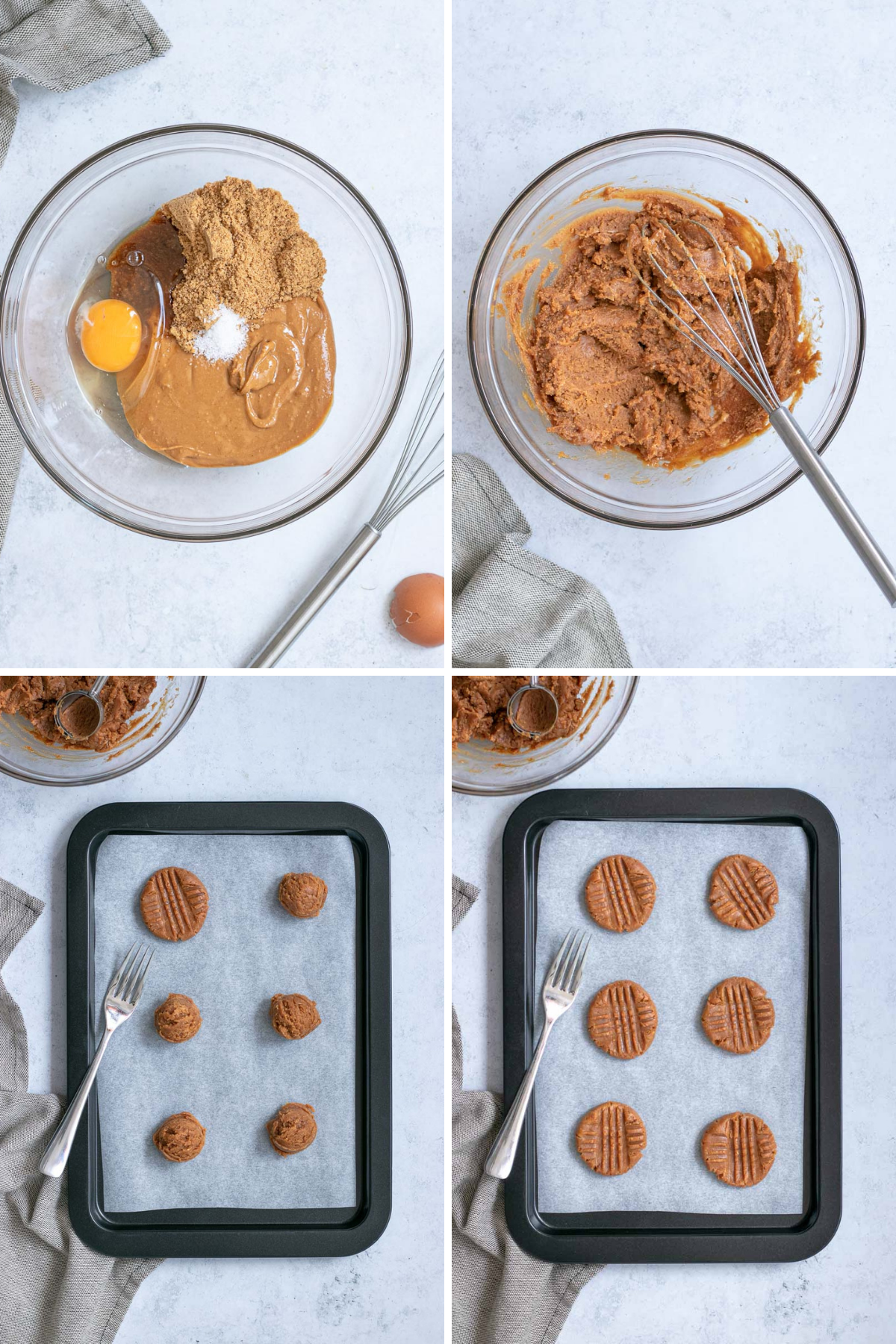 Flourless Peanut Butter Cookies Collage