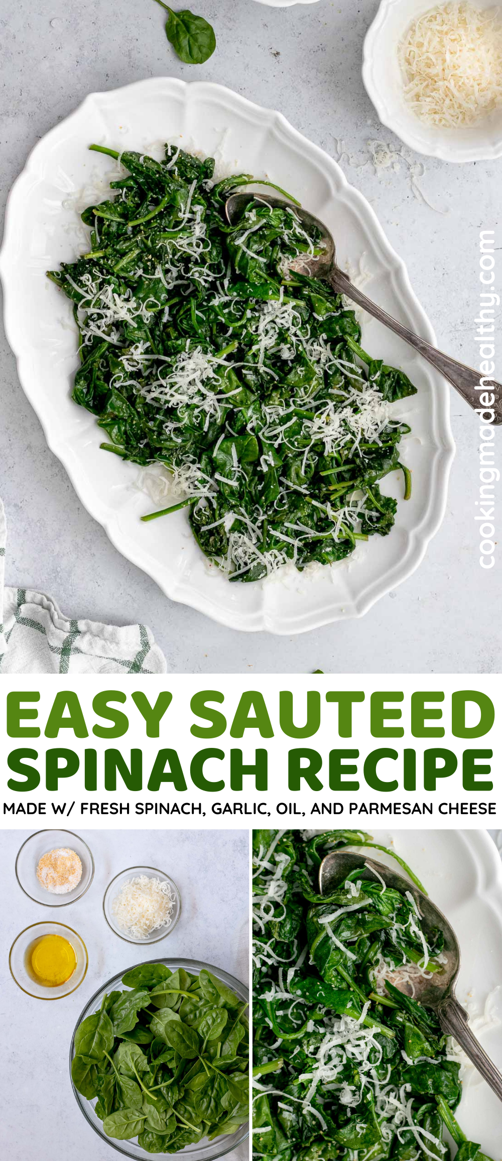 Sauteed Spinach Collage