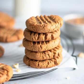Flourless Peanut Butter Cookies stacked
