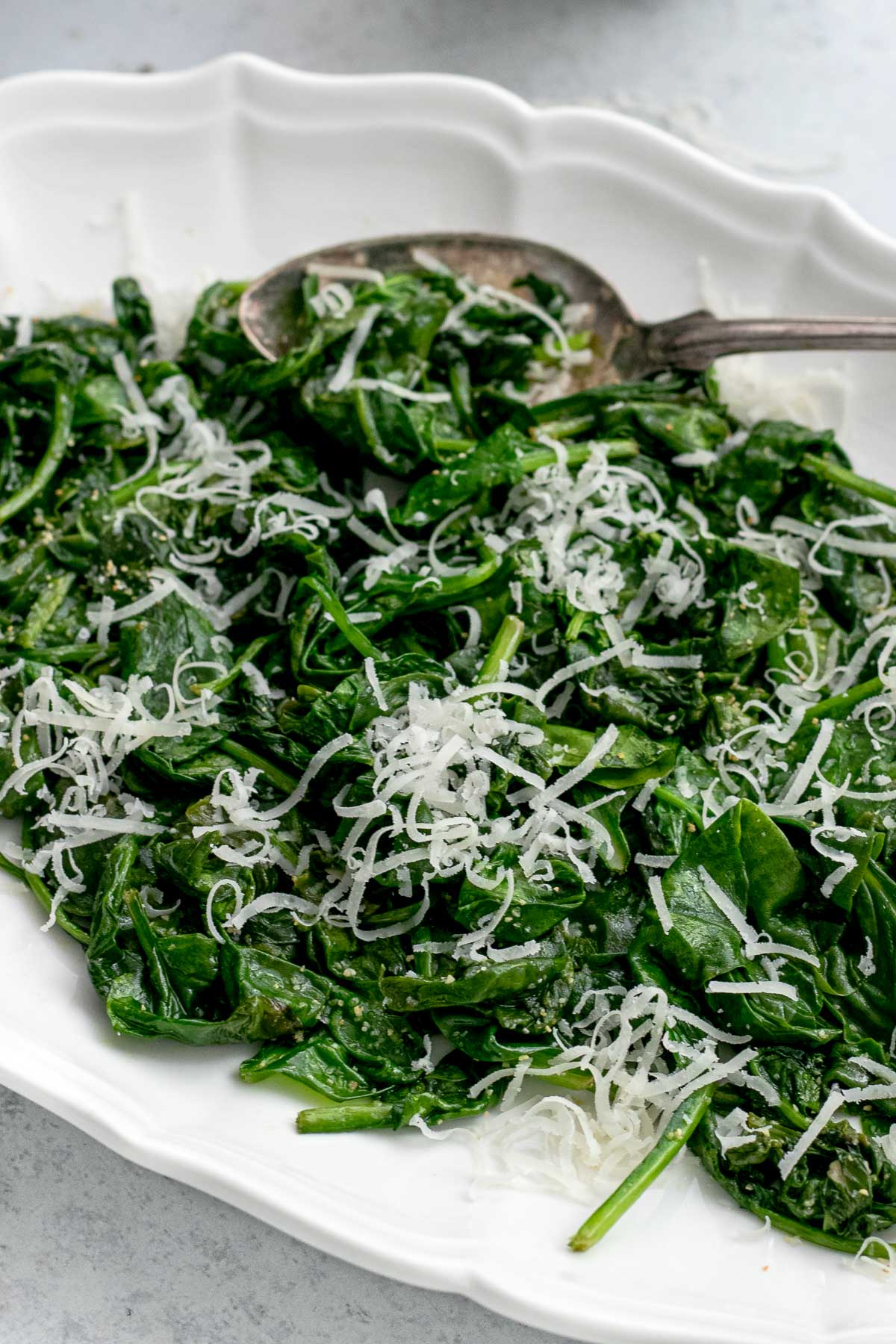 Sauteed Spinach up close