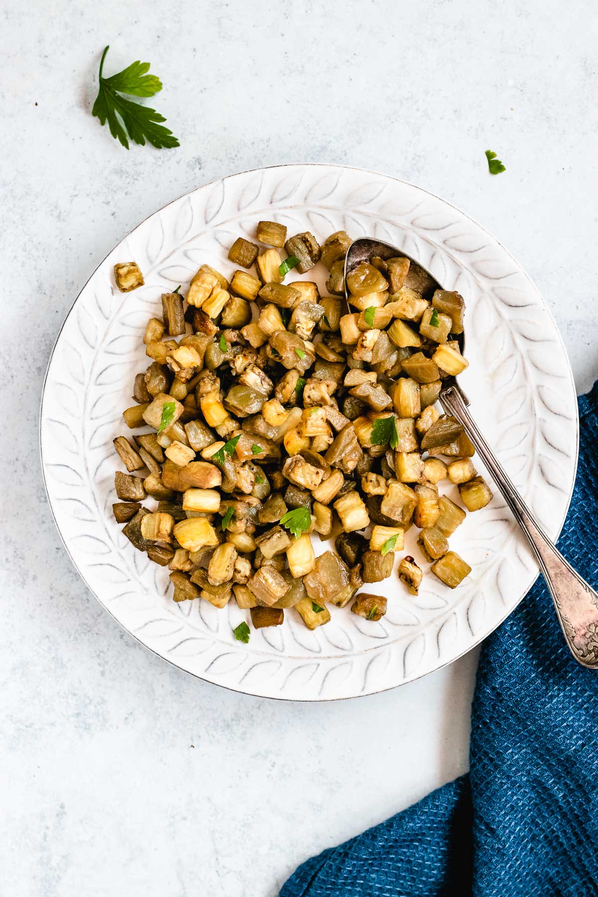 Roasted Eggplant in bowl